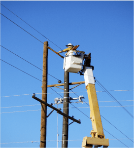 Ultility Work Truck Power Line Repair