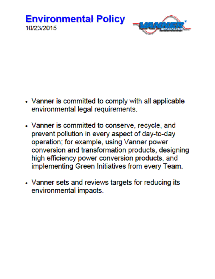 Environmental Policy